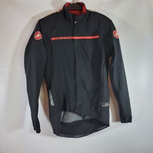 Castelli Mens Convertible RossoCorsa Perfetto Gore Windstopper Cycling Jacket S